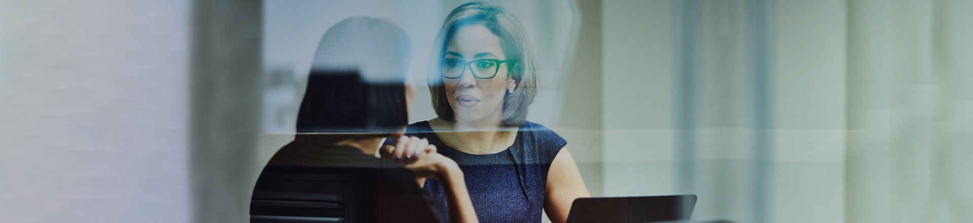 Two women in a meeting