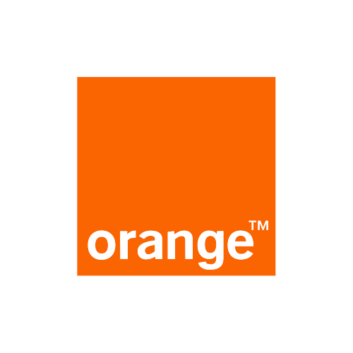 Orangefarbenes Logo