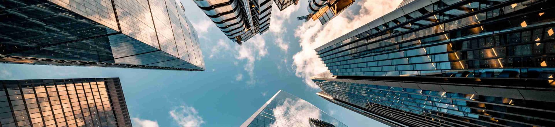 Skyscraper and clouds
